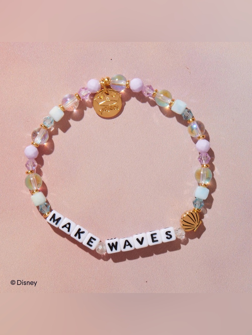 Little Words Project Disney Princess Ariel "Make Waves" Bracelet - Picture 2 of 5